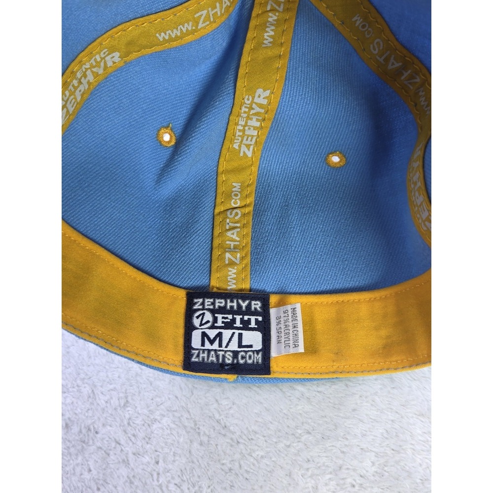 UCLA Bruins Zephyr Z Fit Fitted Hat M/L Powder Blue Gold NCAA Baseball Cap - Picture 3 of 6